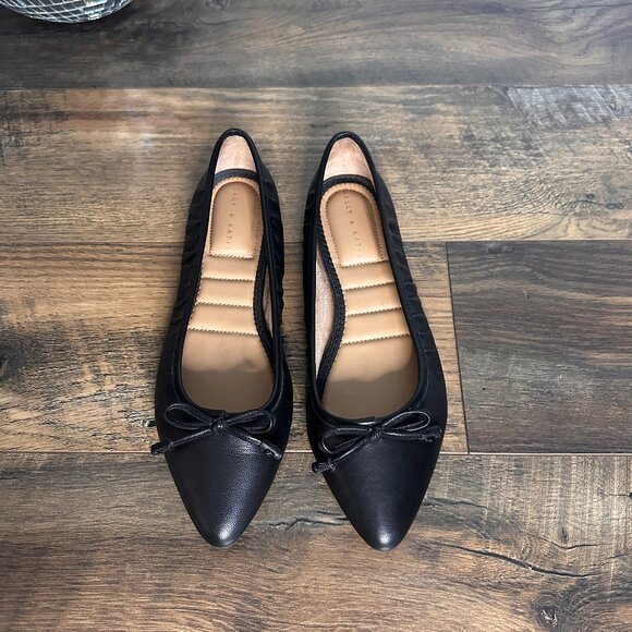 NWOT Ballerina Flats Black Pointed Toe Kelly & Katie Size 7 - Picture 2 of 7